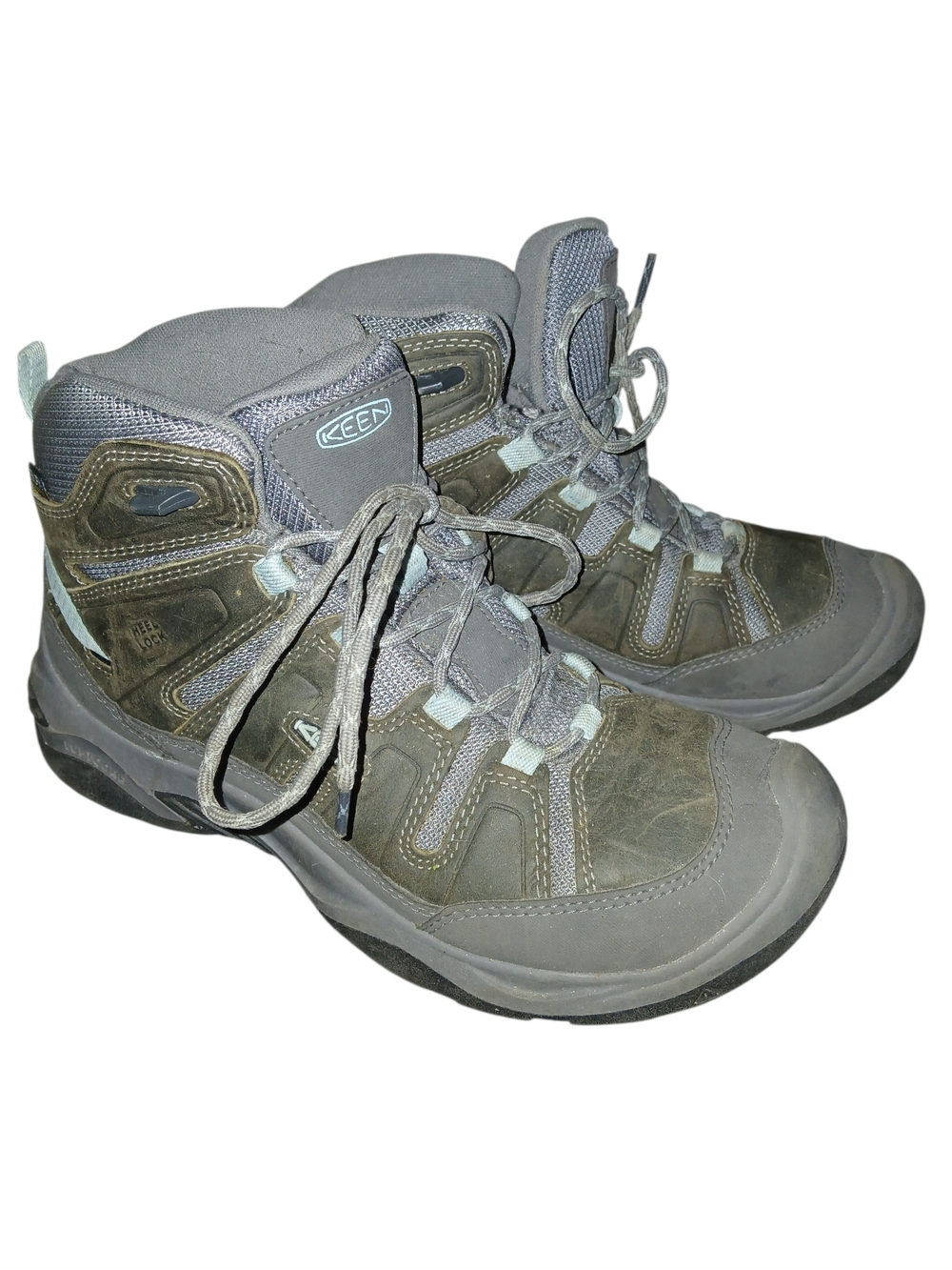 KEEN Women's Gray Waterproof Mid-Height Hiking Boots
